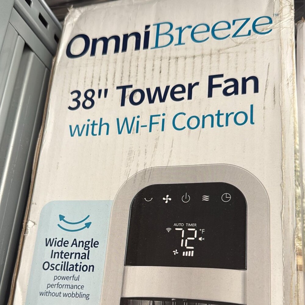 OmniBreeze Tower Fan with Internal Oscillation & remote control & WiFi App Alexa - Picture 5 of 5